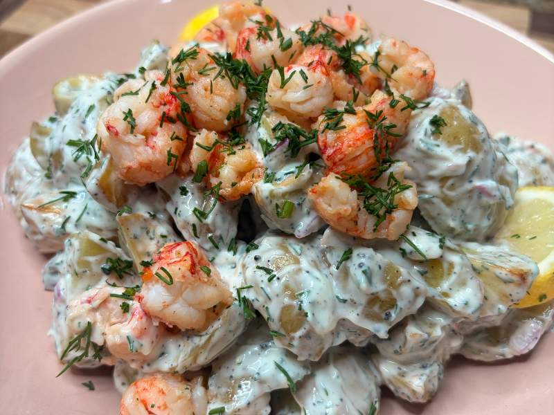 The Tastery Recipes: Garlic Butter Langostino Potato Salad